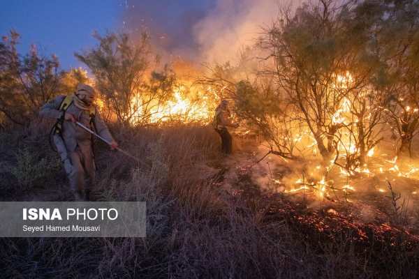 آتش سوزی پارک ملی کرخه در خوزستان