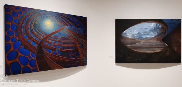 همراه با استادان (فدایی و بختیاری) در گالری محام