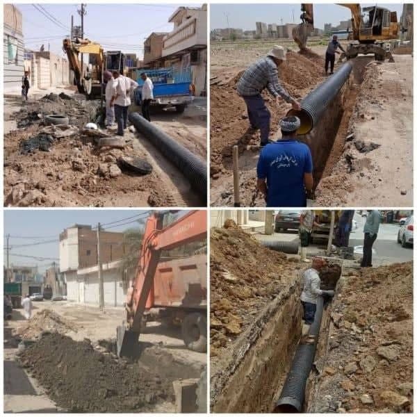 ۵۸۰۰ متر از خطوط فاضلاب اهواز اصلاح شد ۵۸۰۰ متر از خطوط فاضلاب اهواز اصلاح شد