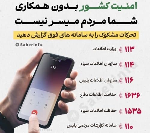 جنبش های گمان انگیز را گزارش کنید